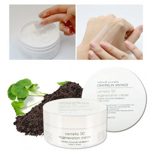 Інтенсивно відновлюючий крем для обличчя з центелою Graymelin Centella 50 Regeneration Cream 200 мл купити в Україні 3