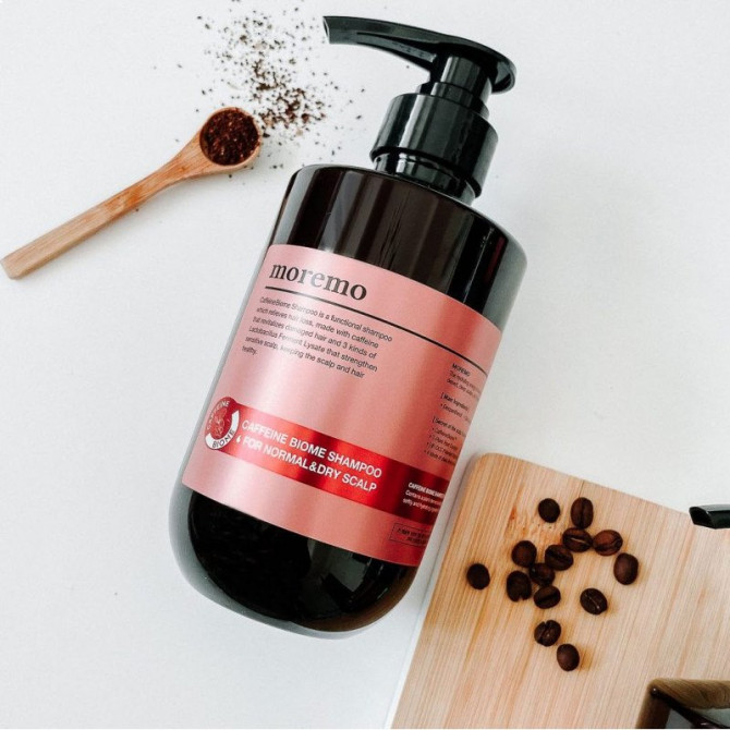Шампунь проти випадіння волосся для нормальної шкіри голови MOREMO Caffeine Biome Shampoo for Normaly 500 мл купити в Україні 2