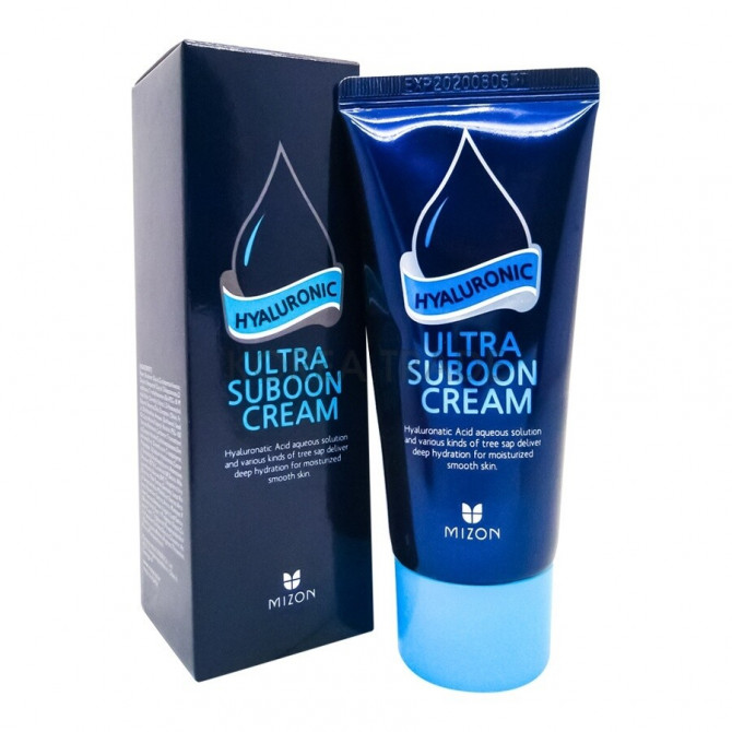 Увлажняющий крем для лица с гиалуроновой кислотой, MIZON, Hyaluronic Ultra Suboon Cream, 45 мл купить в Украине Увлажняющий крем для лица с гиалуроновой кислотой, MIZON, Hyaluronic Ultra Suboon Cream, 45 мл купить в Украине