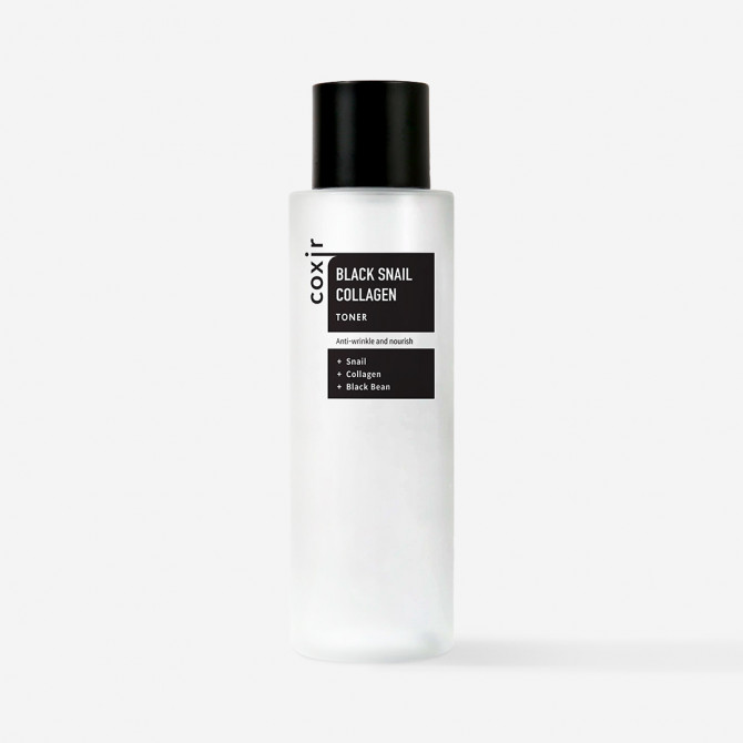 Антивіковий живильний тонер з муцином чорного равлика і колагеном Coxir Black Snail Collagen Toner 150 мл купити в Україні 3