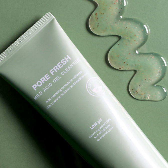 Слабокислотный очищающий гель с экстрактом хауттюйнии MIZON Pore Fresh Mild Acid Gel Cleanse 150 мл купить в Украине 4