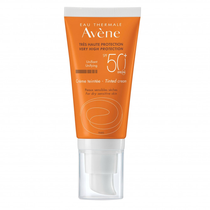 Тональний сонцезахисний крем для чутливої ​​шкіри Avene Solaires Haute Protection Tinted Creme SPF50 50 мл купити в Україні