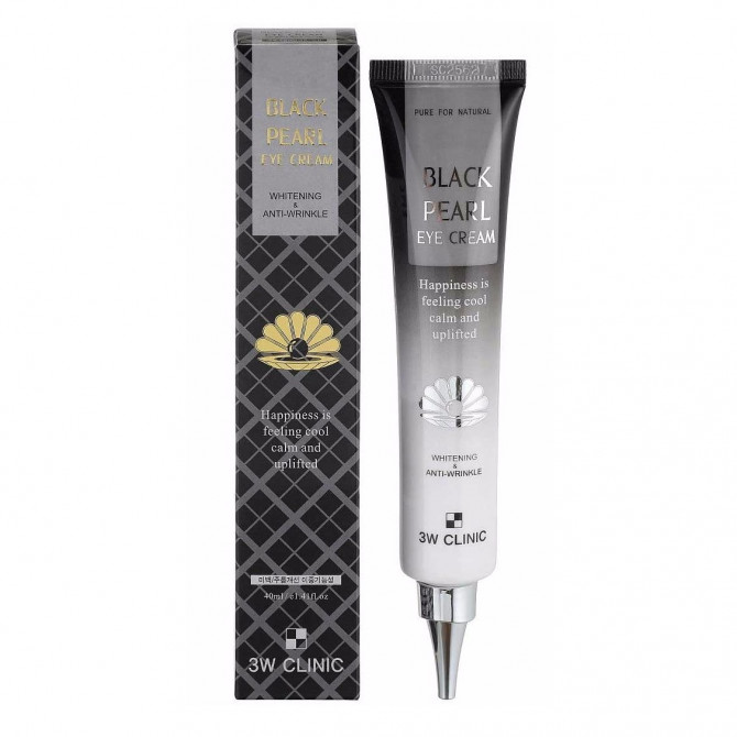Осветляющий крем для век с черным жемчугом 3W CLINIC Black Pearl Eye Cream Whitening 40 мл купить в Украине