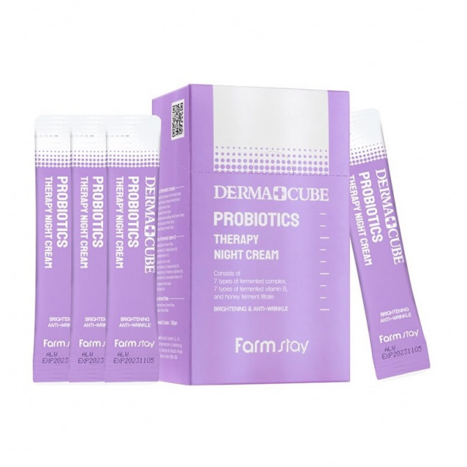 Восстанавливающий крем с пробиотиками FarmStay Dermacube Probiotics Therapy Night Cream 4 мл купить в Украине 3