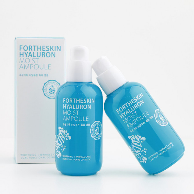 Зволожуюча сироватка з гіалуроновою кислотою Fortheskin Hyaluron Moist Ampoule 100 мл купити в Україні 4