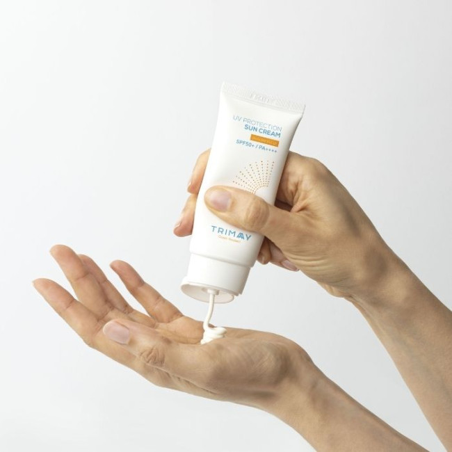 Сонцезахисний крем з колагеном та амінокислотами Trimay UV Protection Sun Cream SPF50+ PA++++ 1 мл (пробник) купити в Україні 3
