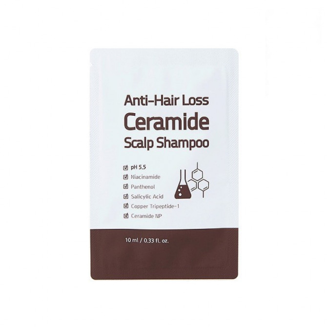Шампунь з керамідами проти випадіння волосся Trimay Anti-Hair Loss Ceramide Scalp Shampoo 10 мл купити в Україні