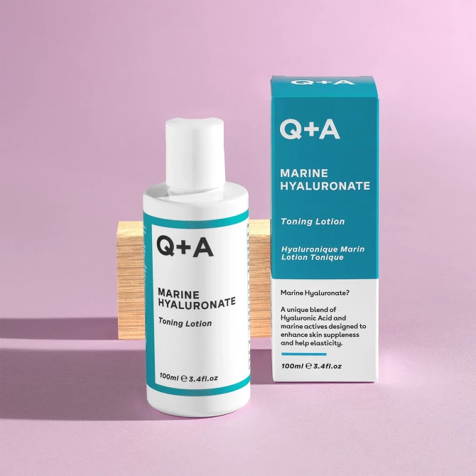 Тонізуючий лосьйон з гіалуроновою кислотою Q+A Marine Hyaluronate Toning Lotion 100 мл купити в Україні 3
