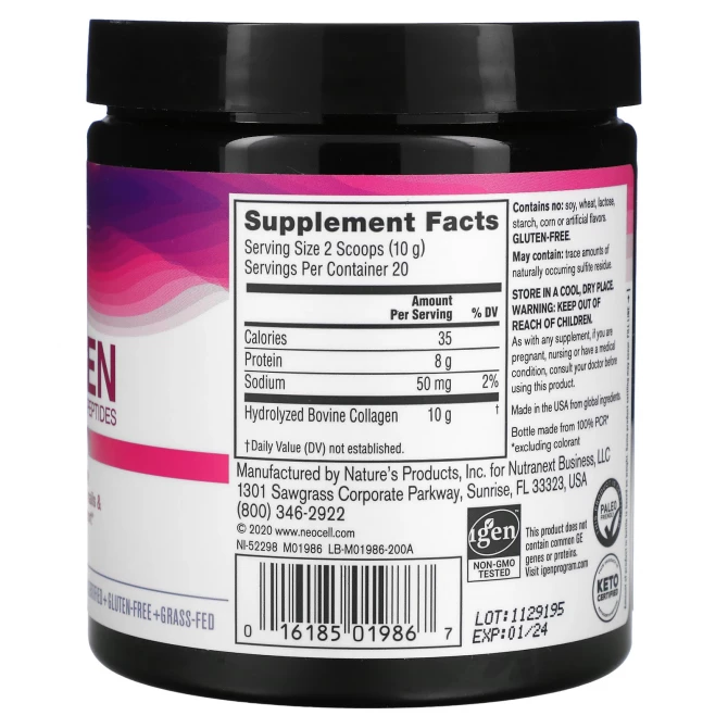 Пептиди колагену NeoCell Super Collagen Peptides без смакових добавок 200 г купити в Україні 2