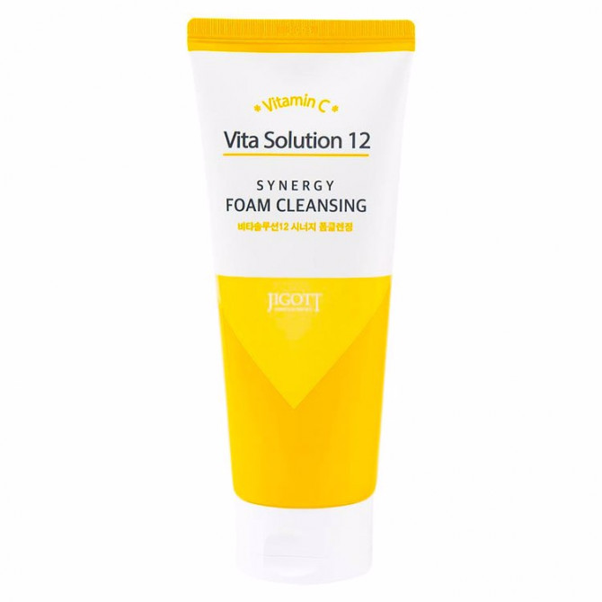 Витаминная пенка для умывания с облепихой JIGOTT Vita Solution 12 Synergy Foam Cleansing 180 мл купить в Украине