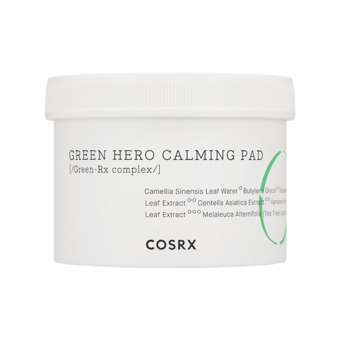 Заспокійливі тонер-педи з зеленими чаєм COSRX One Step Green hero Calming Pad 70 шт купити в Україні