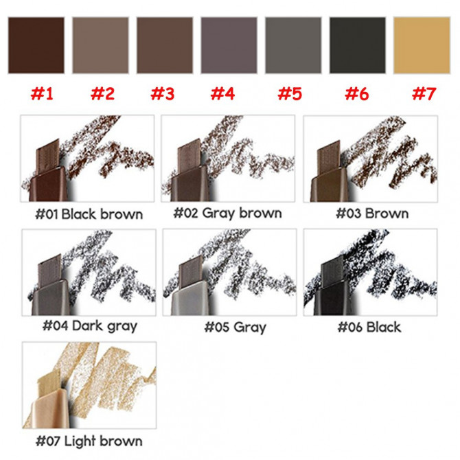 Карандаш для бровей темно-коричневый ETUDE HOUSE Drawing Eye Brow #1 Dark Brown купить в Украине 3