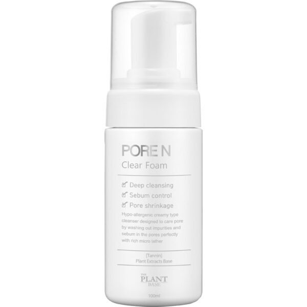 Мягкая пенка с кислотами для жирной и проблемной кожи, The Plant Base, Pore N Clear Foam, 100 мл купить в Украине Мягкая пенка с кислотами для жирной и проблемной кожи, The Plant Base, Pore N Clear Foam, 100 мл купить в Украине