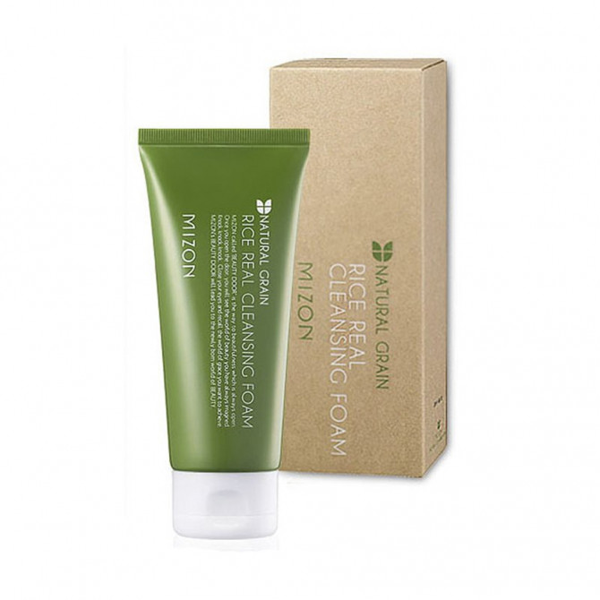 Очищающая пенка для сужения пор с экстрактом риса, MIZON, Rice Real Cleansing Foam, 150 мл купить в Украине Очищающая пенка для сужения пор с экстрактом риса, MIZON, Rice Real Cleansing Foam, 150 мл купить в Украине