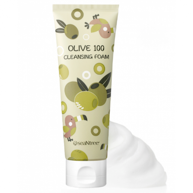 Пенка для умывания с экстрактом оливы SeaNtree Olive 100 Cleansing Foam 120 мл купить в Украине