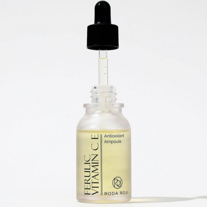 Антиоксидантна сироватка з феруловою кислотою та вітамінами С та Е Roda Roji Ferulic Vitamin C E Antioxidant Ampoule 30 мл купити в Україні 2