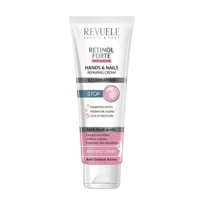 Відновлюючий крем для рук та нігтів з ретинолом Revuele Retinol Forte Hands & Nails Repairing Cream 100 мл купити в Україні