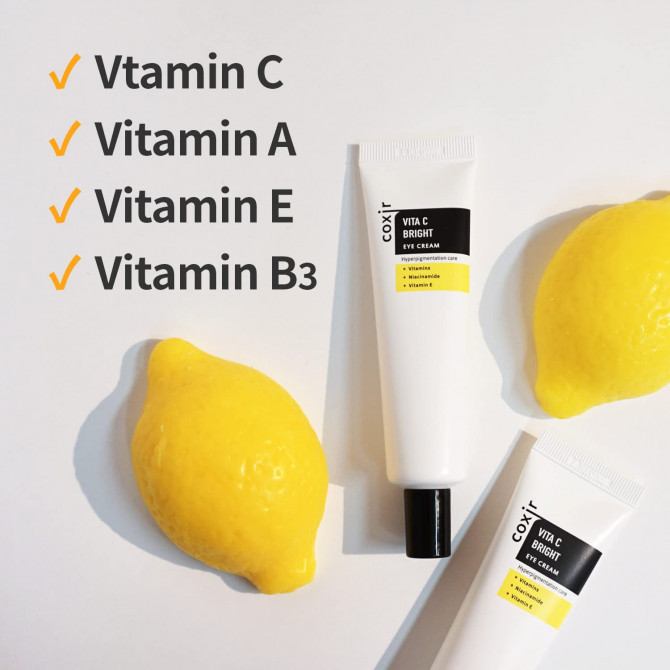 Освітлюючий крем для шкіри навколо очей з вітаміном С Coxir Vita С Bright Eye Cream 30 мл купити в Україні 2