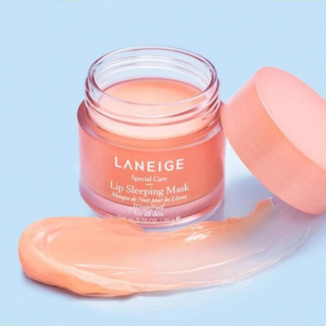 Нічна маска для губ з ароматом грейпфрута LANEIGE Lip Sleeping Mask Grapefruit 20 мл купити в Україні 3