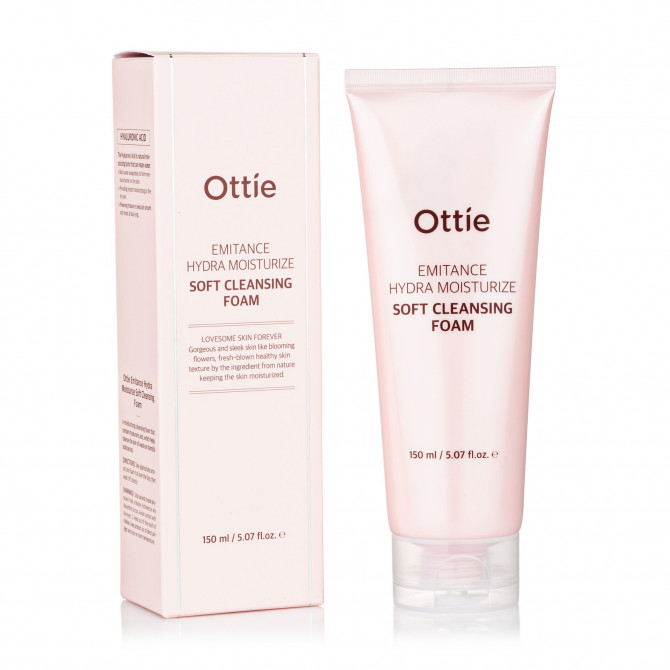 Увлажняющая пенка для умывания с гиалуроновой кислотой, Ottie, Emitance Hydra Moisturize Soft Cleansing Foam, 150 мл купить в Украине Увлажняющая пенка для умывания с гиалуроновой кислотой, Ottie, Emitance Hydra Moisturize Soft Cleansing Foam, 150 мл купить в Украине