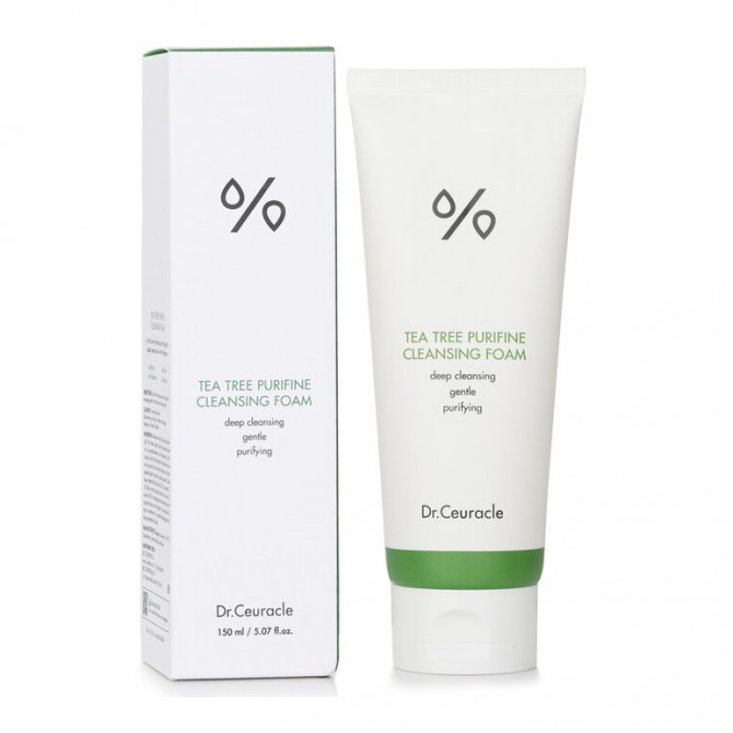 Гель-пінка для чутливої ​​шкіри з екстрактом чайного дерева Dr. Ceuracle Tea Tree Purifine 30 Cleansing Foam 150 мл купити в Україні