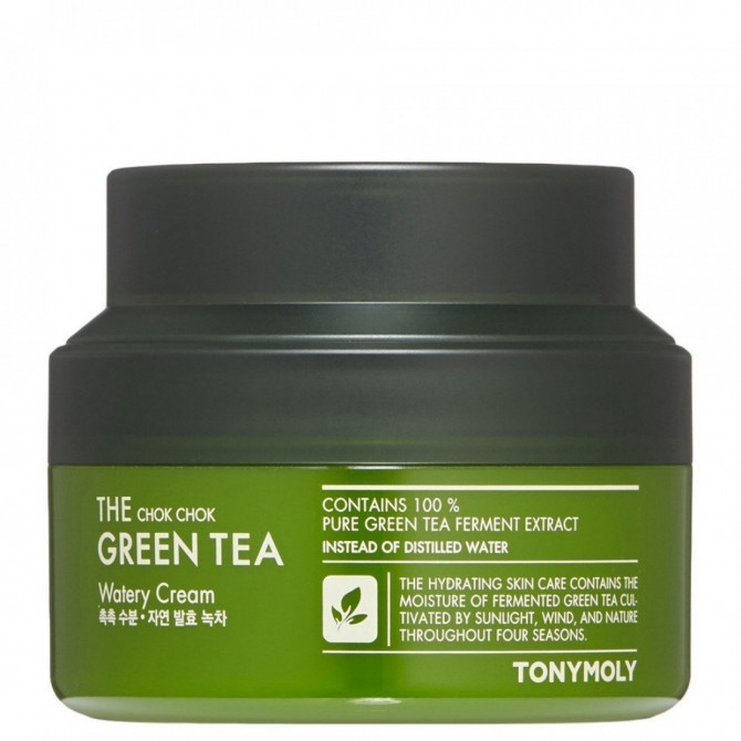 Увлажняющий крем на основе экстракта зеленого чая, Tony Moly, The Chok Chok Green Tea Watery Cream, 60 мл купить в Украине Увлажняющий крем на основе экстракта зеленого чая, Tony Moly, The Chok Chok Green Tea Watery Cream, 60 мл купить в Украине