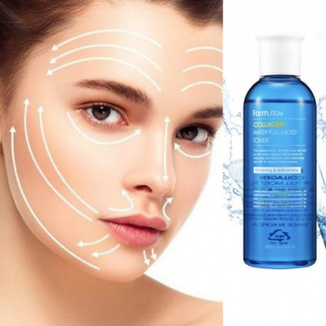 Зволожуючий колагеновий тонер FarmStay Collagen Water Full Moist Toner 200 мл купити в Україні 4