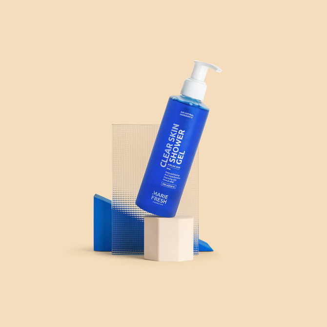 Гель для душа с кислотами для проблемной кожи Marie Fresh Cosmetics Clear Skin Shower Gel 200 мл купить в Украине 2