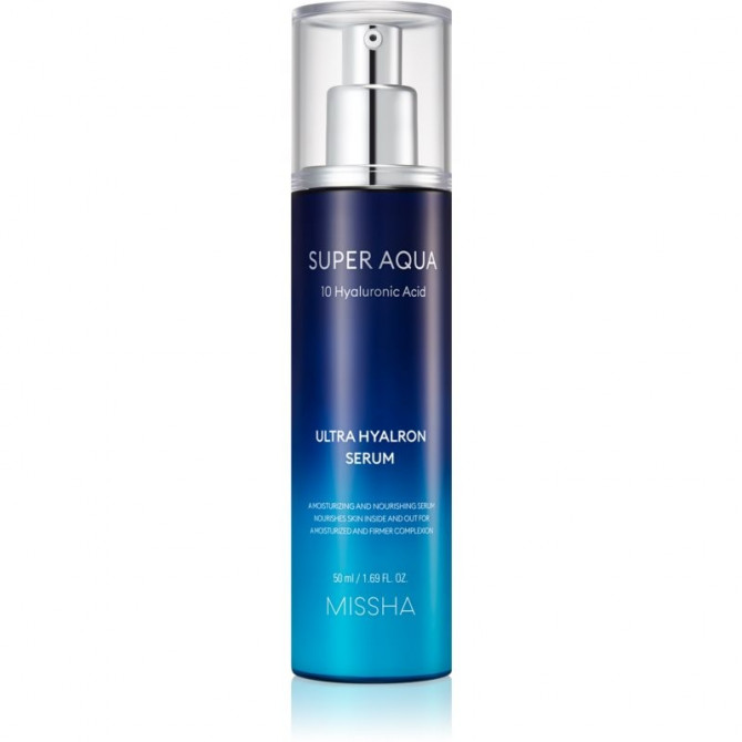 Интенсивно увлажняющая сыворотка с гиалуроновой кислотой MISSHA Super Aqua Ultra Hyalron Serum 50 мл купить в Украине