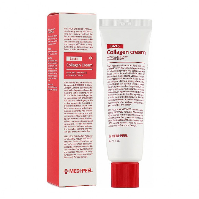 Зміцнюючий крем для обличчя з колагеном та лактобактеріями MEDI-PEEL Red Lacto Collagen Cream 50 мл купити в Україні