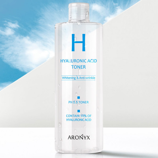 Зволожуючий тонер із гіалуроновою кислотою MEDI FLOWER Aronyx Hyaluronic Acid Toner 500 мл купити в Україні 3
