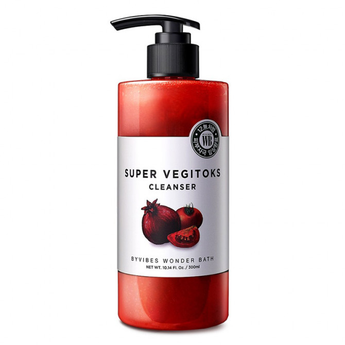 Детокс-гель для жирной кожи с экстрактом томата и граната, Wonder Bath, Super Vegitoks Cleanser Red, 200 мл купить в Украине Детокс-гель для жирной кожи с экстрактом томата и граната, Wonder Bath, Super Vegitoks Cleanser Red, 200 мл купить в Украине