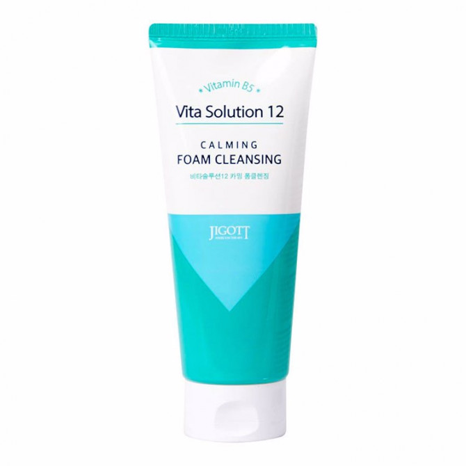 Заспокійлива пінка для вмивання JIGOTT Vita Solution 12 Calming Foam Cleansing 180 мл купити в Україні