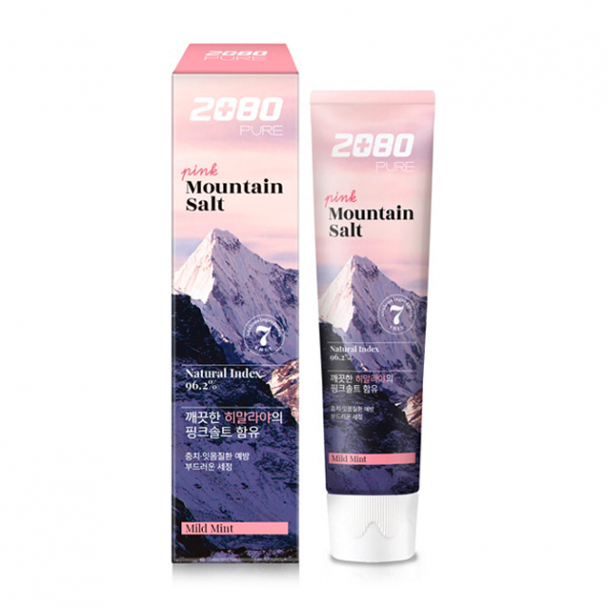 Зубная паста с розовой гималайской солью Aekyung 2080 Pink Mountain Salt Toothpaste 100 мл купить в Украине 2