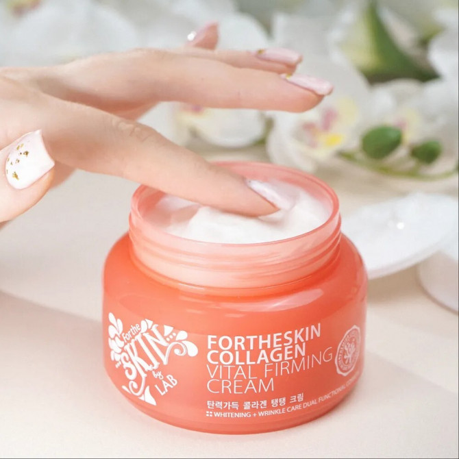 Набор уходовых средств с коллагеном Fortheskin: Сыворотка и Крем купить в Украине 3
