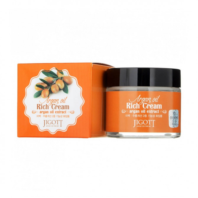 Питательный крем с аргановым маслом, JIGOTT, Argan Oil Rich Cream, 70 мл купить в Украине Питательный крем с аргановым маслом, JIGOTT, Argan Oil Rich Cream, 70 мл купить в Украине