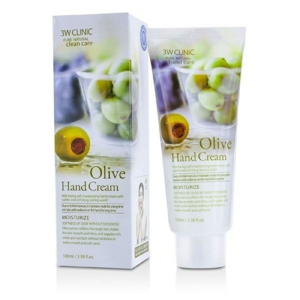 Питательный крем для рук с экстрактом оливы, 3W CLINIC, Olive Hand Cream, 100 мл купить в Украине Питательный крем для рук с экстрактом оливы, 3W CLINIC, Olive Hand Cream, 100 мл купить в Украине