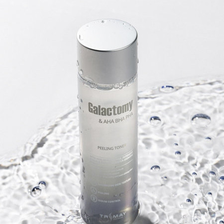 Пилинг-тонер с AHA-BHA-PHA кислотами Trimay Galactomy & AHA-BHA-PHA Peeling Toner 210 мл купить в Украине 3