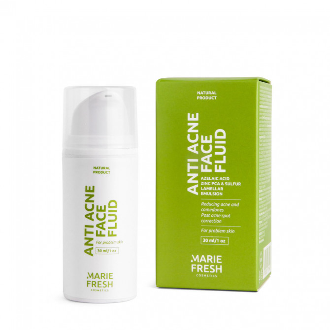 Крем-флюїд проти прищів для проблемної шкіри Marie Fresh Cosmetics Anti Acne Face Fluid 30 мл купити в Україні