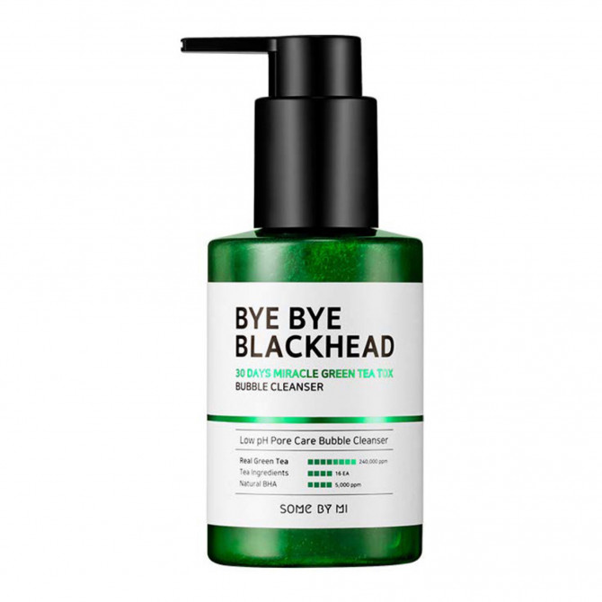 Маска від чорних крапок SOME BY MI Bye Bye Blackhead 30 Days Milacle Green Tea Tox 120 мл купити в Україні
