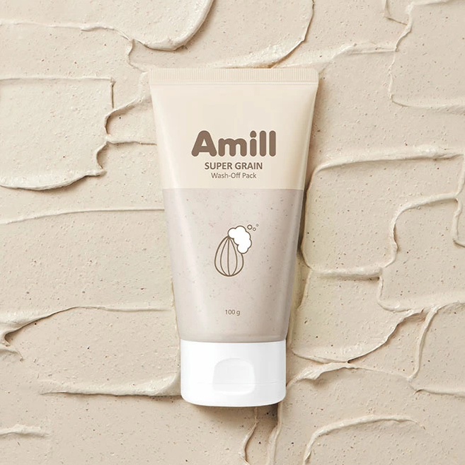 Очищаюча глиняна маска з екстрактами насіння AMILL Super Garin Wash-Off Pack 100 г купити в Україні 2
