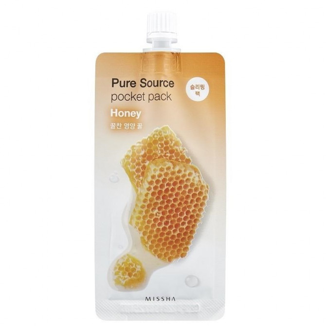 Питательная ночная маска с медом, MISSHA, Pure Source pocket pack Honey, 10 мл купить в Украине Питательная ночная маска с медом, MISSHA, Pure Source pocket pack Honey, 10 мл купить в Украине