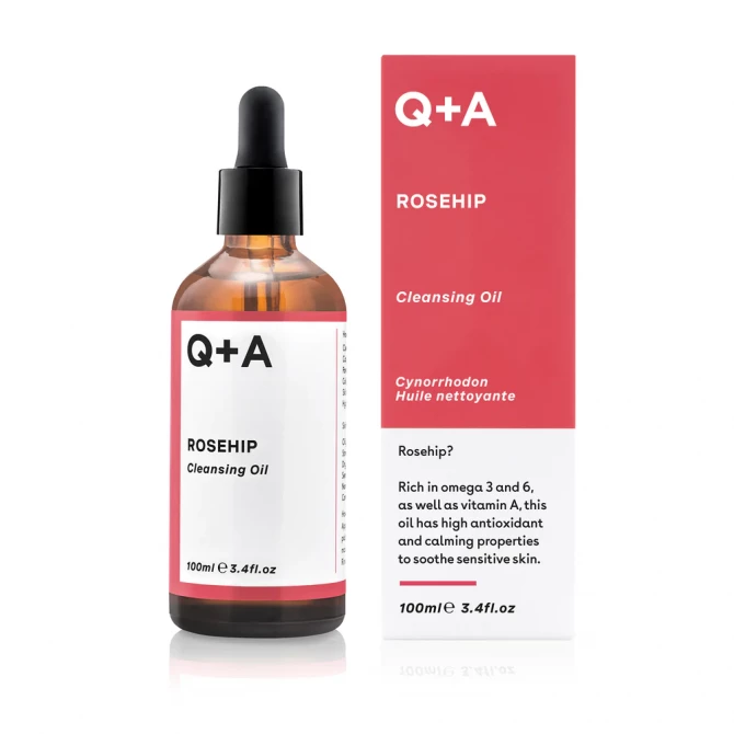 Очищающее масло на основе шиповника Q+A Rosehip Cleansing Oil 100 мл купить в Украине