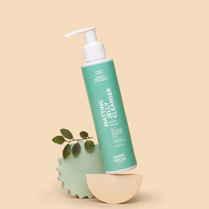Матуючий гель для вмивання для жирної та комбінованої шкіри Marie Fresh Cosmetics Matting Jelly Cleanser 150 мл купити в Україні 2