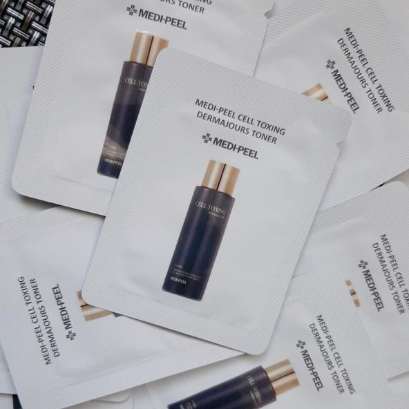 Тонер для омолодження зі стовбуровими клітинами і пептидами MEDI-PEEL Cell Toxing Dermajours Toner 1 мл (пробник) купити в Україні 2