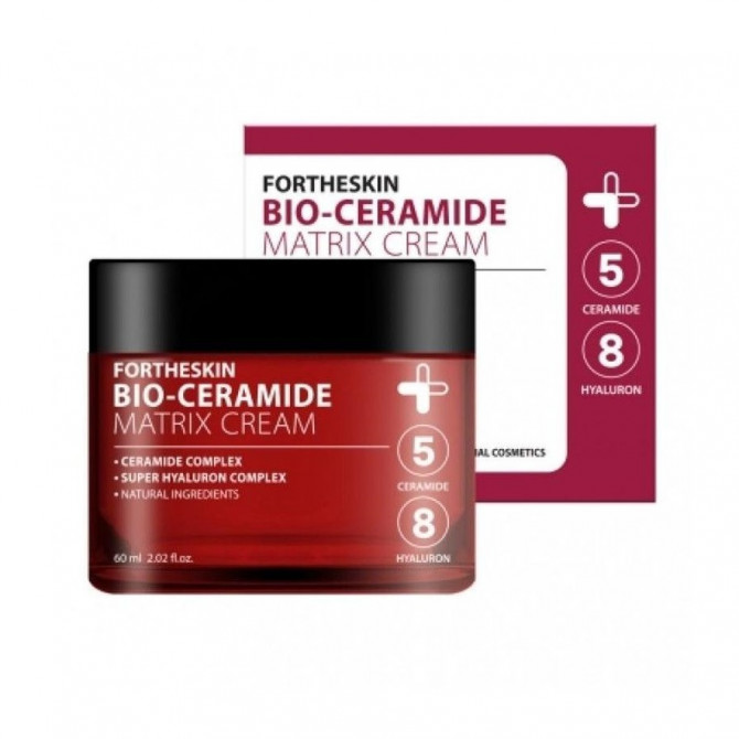 Поживний крем для обличчя з керамідами та гіалуроновою кислотою Fortheskin Bio Ceramide Matrix Cream 60 мл купити в Україні