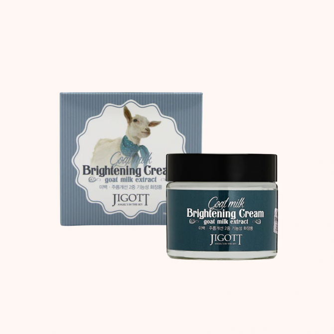 Крем що освітлює з козячим молоком JIGOTT Goat Milk Brightening Cream 70 мл купити в Україні 2