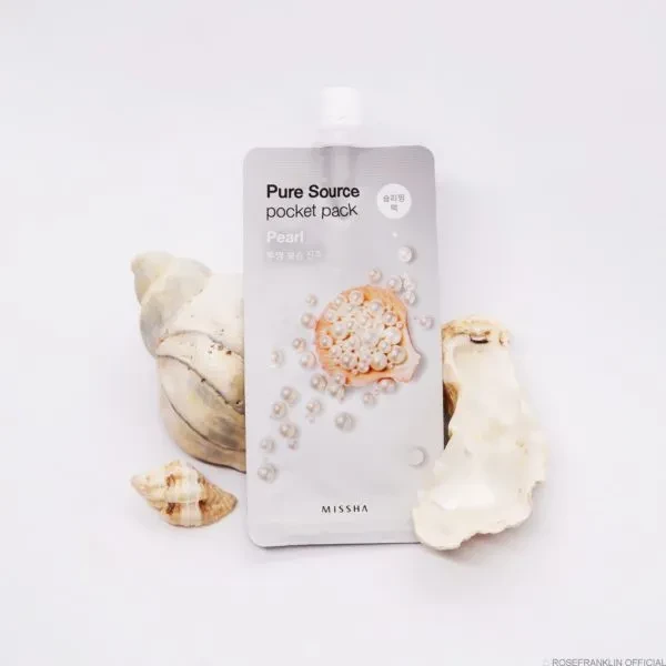 Нічна маска з перлиним екстрактом MISSHA Pure Source pocket pack Pearl 10 мл купити в Україні 4