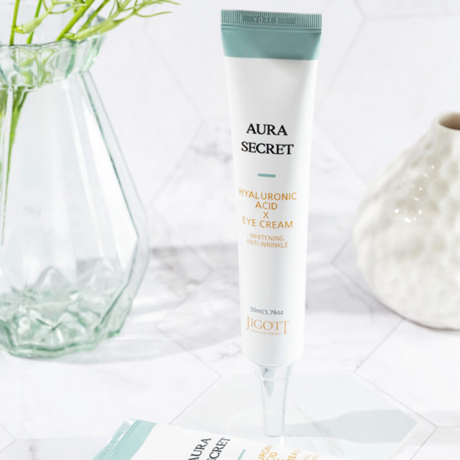 Увлажняющий крем для век с гиалуроновой кислотой JIGOTT Aura Secret Hyaluronic Acid Eye Cream 50 мл купить в Украине 2