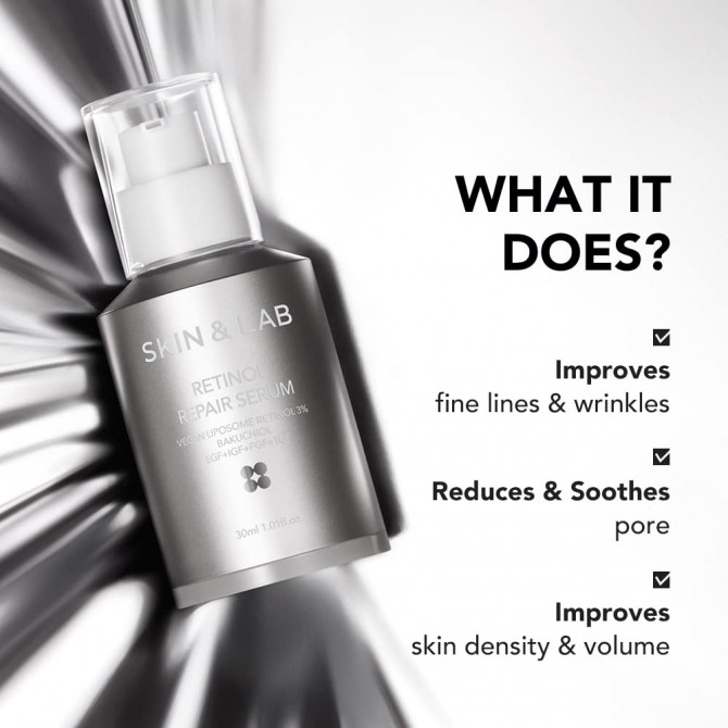 Відновлювальна сироватка з ретинолом та бакучіолом SKIN&LAB Retinol Repair Serum 30 мл купити в Україні 4
